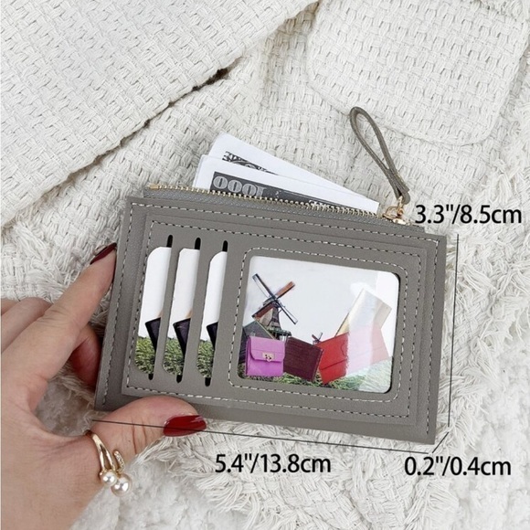 ⚠️Clearance Light Grey And White Slim Cardholder / Wallet - Picture 4 of 4